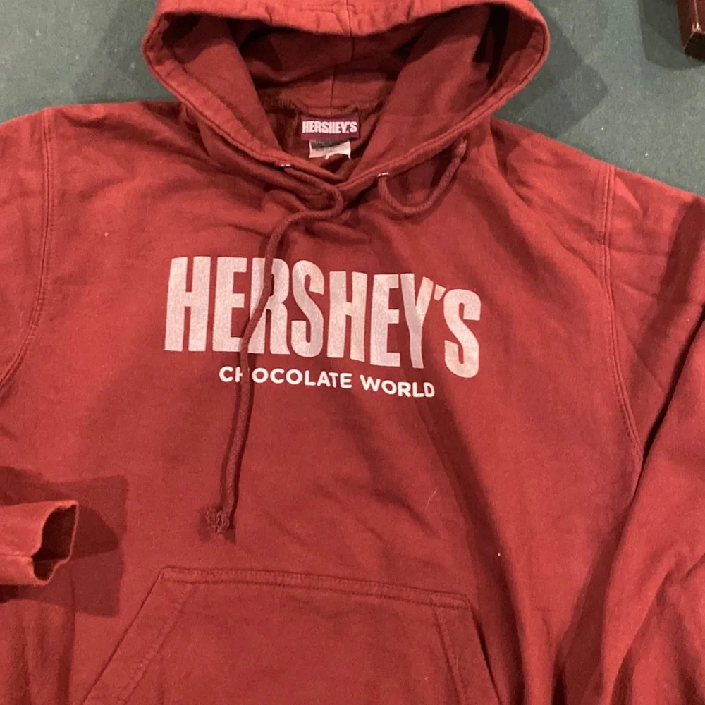 Vintage 90s Hersheys Chocolate World Hoodie Brown Size S - Picture 1 of 5